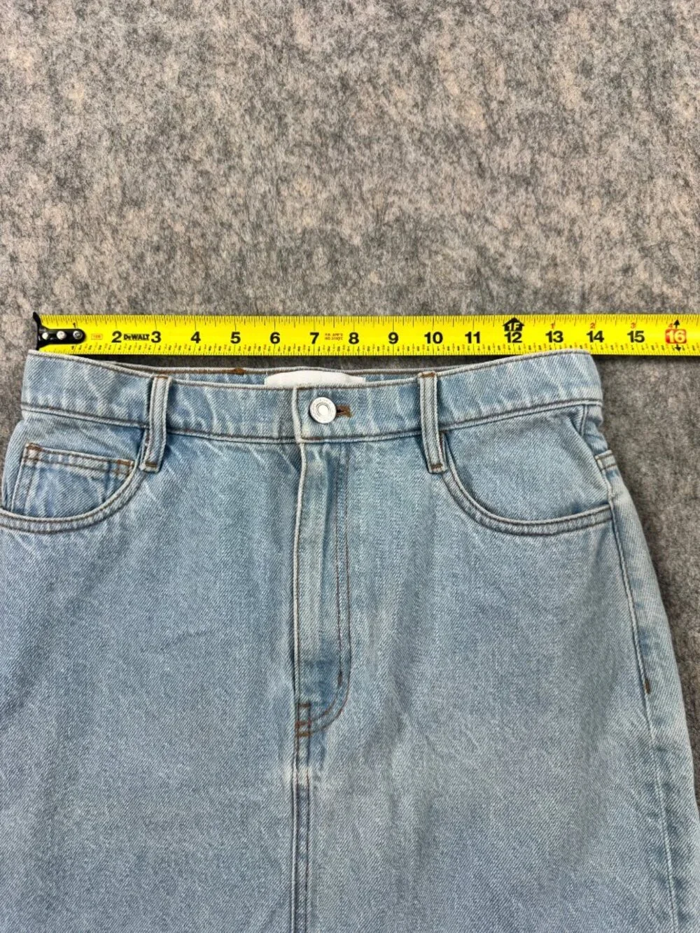 Derek Lam 10 Crosby Denim Maxi Midi Skirt Sz 27 Light Wash Cotton - Picture 5 of 9